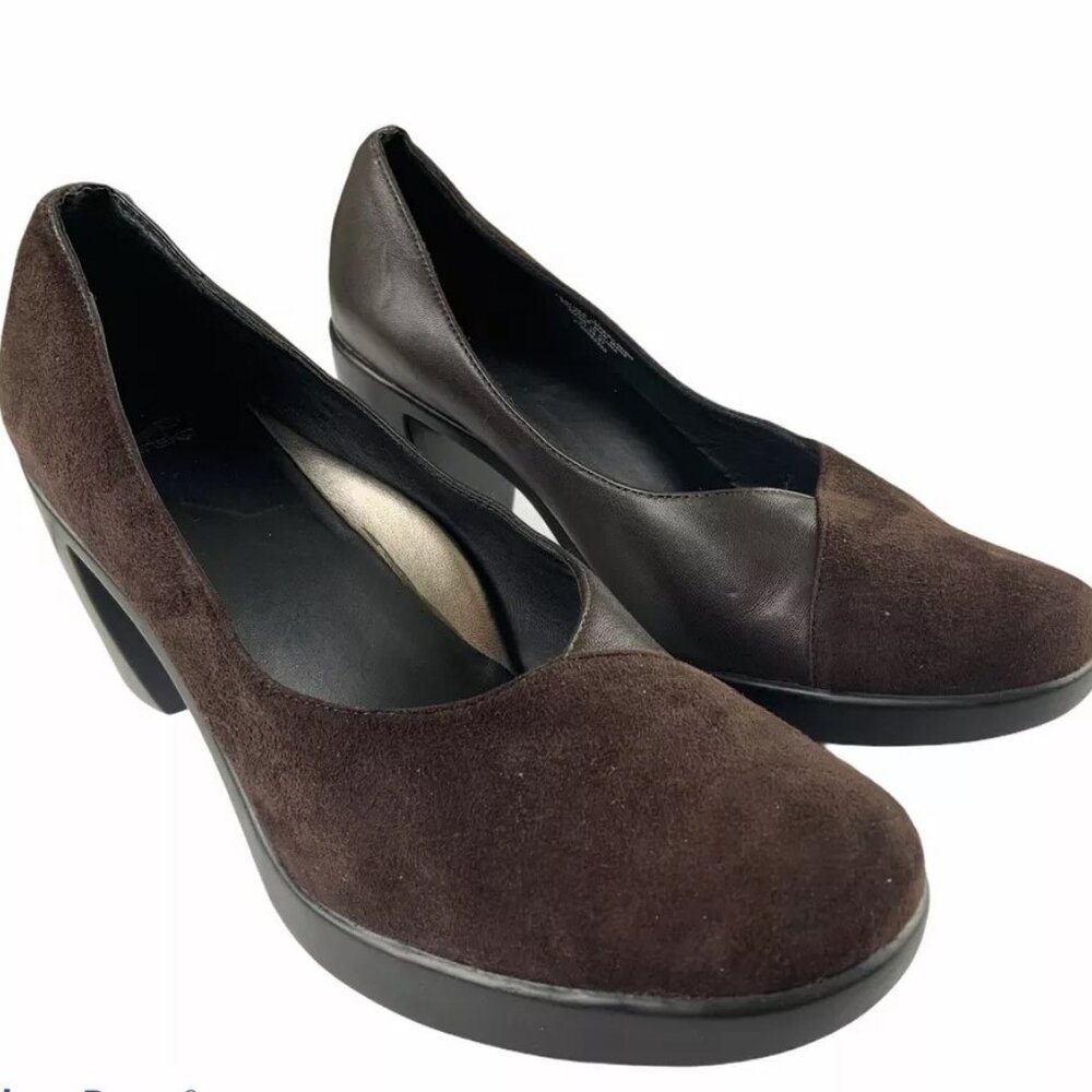 Dansko brown suede leather heels size 36